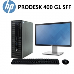 HP 400 G1 SFF / i3-4170 / 8GB RAM / 500GB HDD + MONITOR 20" + TECLADO Y RATÓN 
